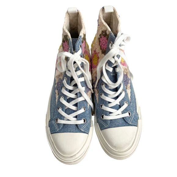 NEW Ash Goa Crochet Mid-Top Floral Sneakers in Size EU 37 / UK 4 / US 7 - Picture 7 of 15